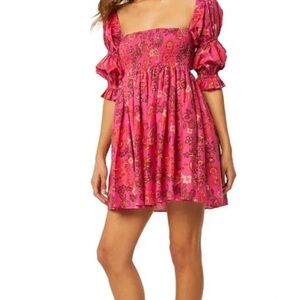 Misa Los Angeles Zadie Puff Sleeve Babydoll Dress